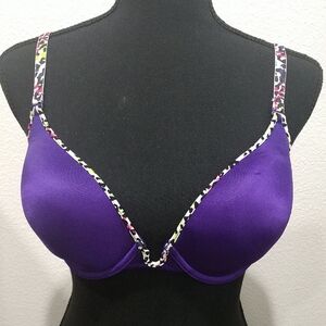 Lily of France Vibrant Purple Bra with Colorful Straps